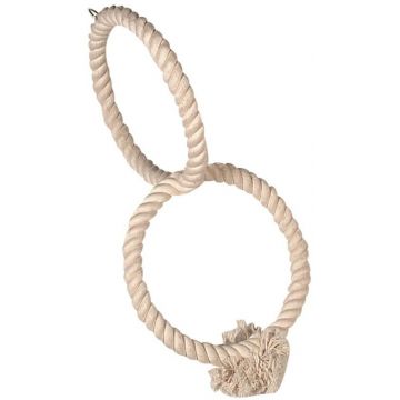 FLAMINGO Jucărie pentru papagali Sfoară cu 2 inele 5x65x32cm