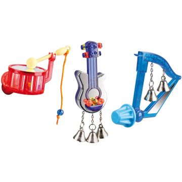 FLAMINGO Jucărie pentru păsări MUSIC cu oglindă şi clopoţei 8cm, diverse modele