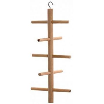 FLAMINGO Jucărie pentru păsări Scară din lemn pt căţărat L: 25cm, diametru 13 cm