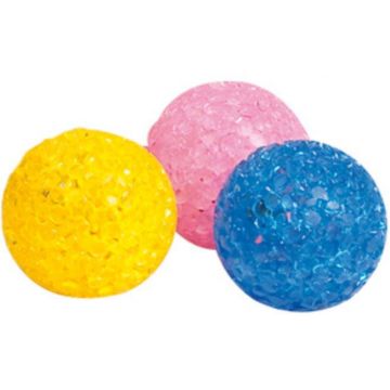 FLAMINGO Jucărie pentru pisici Minge Glitter 3,75cm, diferite culori