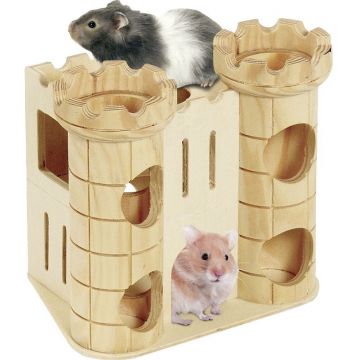 FLAMINGO Jucărie pentru rozătoare castel Robin, 16x11x15cm