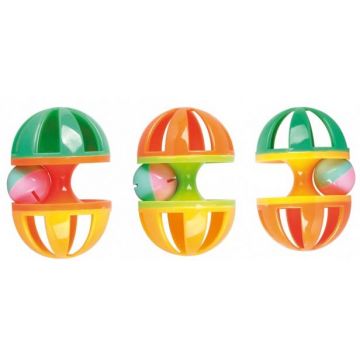 FLAMINGO Jucărie pentru rozătoare Ganteră 10cm, diametru 6,5cm, diverse culori