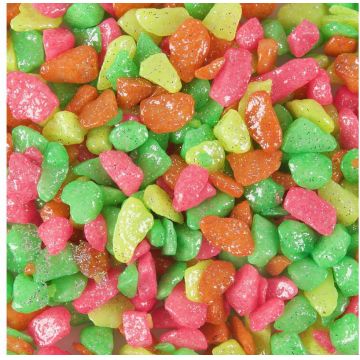 FLAMINGO Pietriş  pentru acvarii, 1kg, Curcubeu cu sclipici