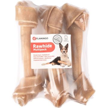 FLAMINGO Rawhide Snack de mestecat 100% Piele de Vacă, formă Os