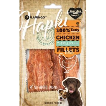 FLAMINGO Recompense pentru câini Fresh Breath, File Pui cu Mentă şi Eucalipt 85g