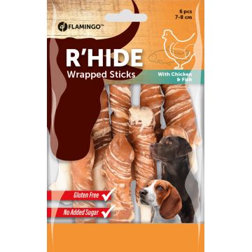FLAMINGO Recompense pentru câini Sticks Pui şi Cod, 7/8cm, 6buc, 85g