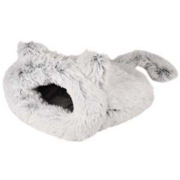 FLAMINGO Sac de dormit pentru pisici ALBA, cu blană, alb 38x53x23cm