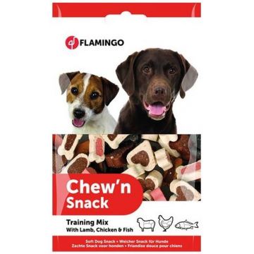 FLAMINGO Snacksuri pt câini, diverse forme, Pui, Vită, Peşte 150g