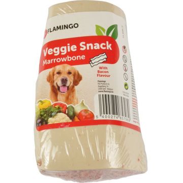FLAMINGO Vegie Marrow Bone Recompensă 100% masticabilă pt câini, gust Şuncă 190g