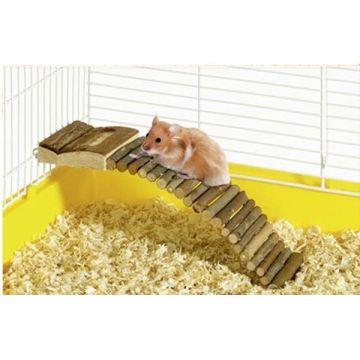 FLAMINGO Wonderland Pod suspendat din lemn pentru hamsteri 27x7cm