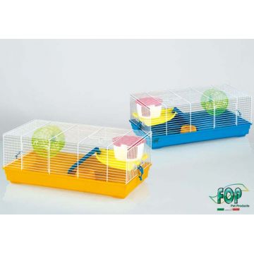 FOP Cuşcă pentru hamsteri Duffy albă, tăviţă diferite culori - 58x32x22cm