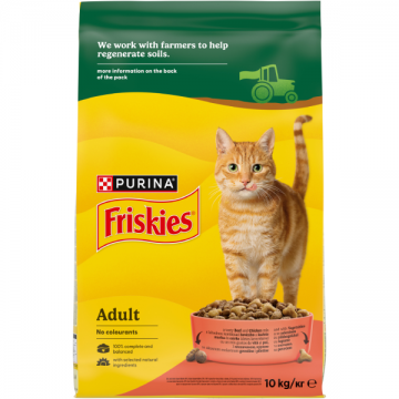 FRISKIES Hrană uscată pentru pisici Adulte, cu Carne, Pui şi Legume