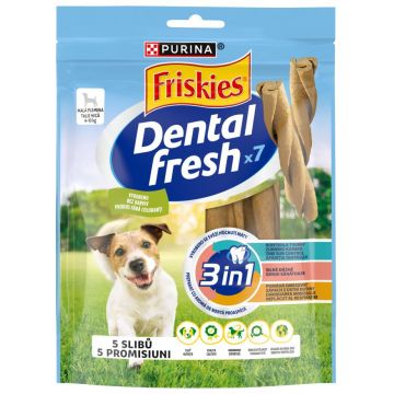 FRISKIES Recompense Dental Fresh 3-în-1 pt câini de Talie Mică, 110g