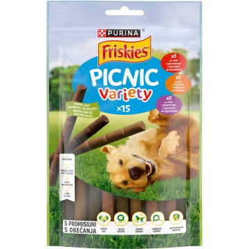 FRISKIES Recompense pentru câini PICNIC Variety cu Vită, Pui şi Miel 126g