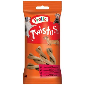 FROLIC Recompensă pentru câini Twistos, cu Vită 105g
