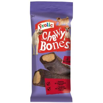 FROLIC Recompense pentru câini Chewy Bones, cu Vită 170g