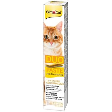 GIMCAT Pastă pentru pisici, Multivitamine Duo, cu Brânză 50g