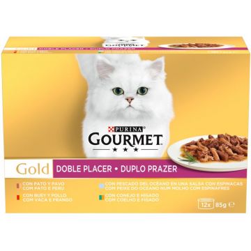 GOURMET GOLD KITTEN Mousse conservă pentru pisicuţe, cu Viţel 85g