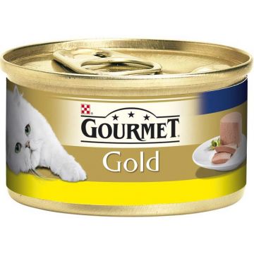 GOURMET Gold Mousse conservă pentru pisici, cu Pui 85g