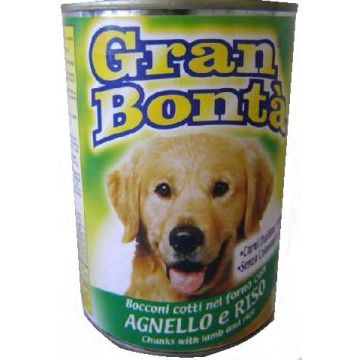 GRAN BONTA Conservă pentru câini, cu Miel şi Orez 400g