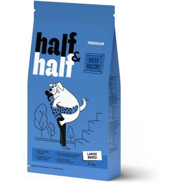HALF&HALF Hrană uscată pt câini de talie mare, cu Vită