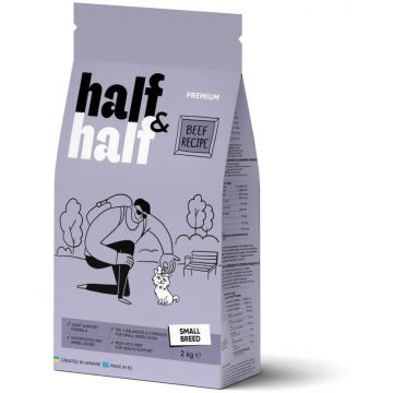 HALF&HALF Hrană uscată pt câini de talie mică, cu Vită