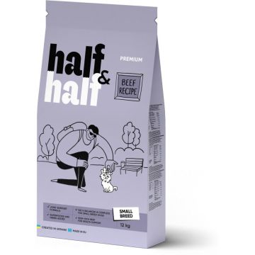 HALF&HALF Hrană uscată pt câini de talie mică, cu Vită