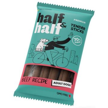 HALF&HALF Recompense pentru câini, batoane cu Vită 100g