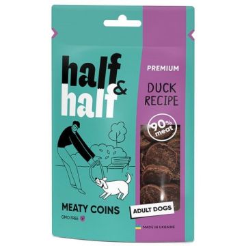 HALF&HALF Recompense pentru câini, bucăţele cu Raţă 100g