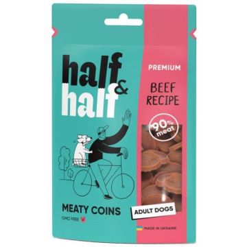 HALF&HALF Recompense pentru câini, bucăţele cu Vită 100g