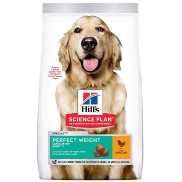 HILL's Canine Adult Talie Mare PERFECT WEIGHT, cu Pui 12kg
