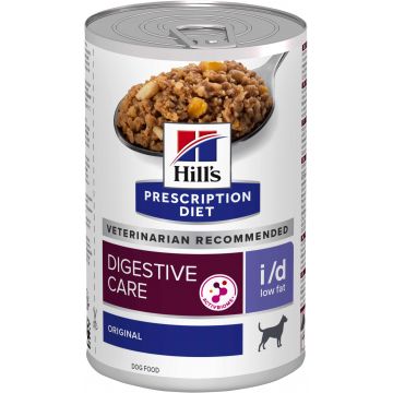 HILL's PD CANINE I/D Low Fat Conservă pt tulburări gastrointestinale 360 g