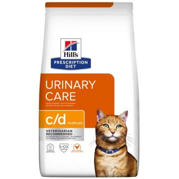 HILL's PD FELINE C/D Hrană uscată pt prevenirea recurenţei struviţilor, cu Pui