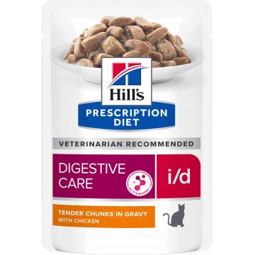 HILL's PD FELINE I/D Plic hrană umedă pt probleme gastrointestinale, Pui 85g