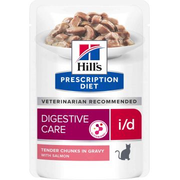 HILL's PD FELINE I/D Plic hrană umedă pt probleme gastrointestinale, Somon 85g
