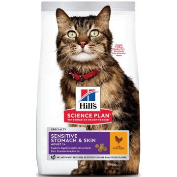 HILL's SP Feline Adult Sensitive Stomach & Skin, cu Pui