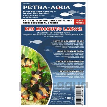 HRANĂ CONGELATĂ Larve roşii (chironomus) - cu vitamine 100g