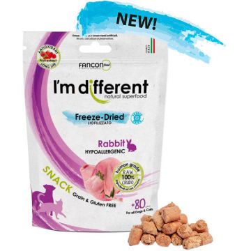 I'M DIFFERENT Recompensă pentru câini şi pisici, Monoproteică, cu Iepure 40g
