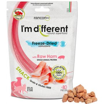I'M DIFFERENT Recompensă pentru câini şi pisici, Monoproteică, cu Şuncă 40g