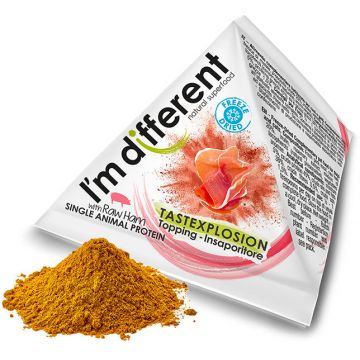 I'M DIFFERENT Tastexplosion Topping hrană pentru câini şi pisici, cu Şuncă 8g