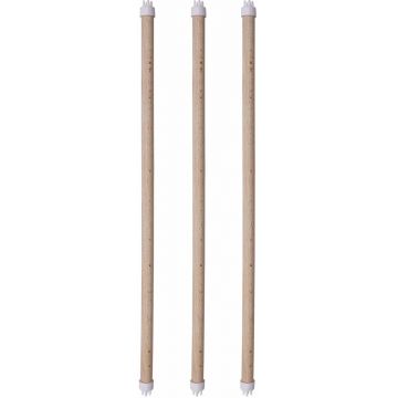 IMAC Bară din lemn cu capăt de plastic pentru colivie, 38 cm, 3 buc/set