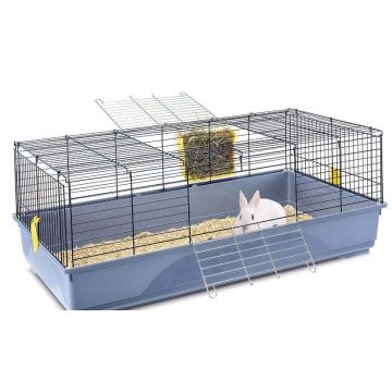 IMAC Cuşcă EASY 120 pentru iepuri 120x60x46,5cm, Albastru