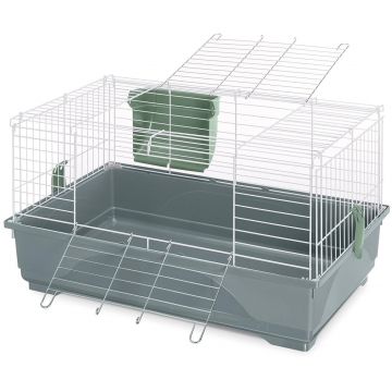 IMAC Cuşcă EASY 80 pentru iepuri şi porcuşori Guineea, Reciclat, 80x48,5x42cm