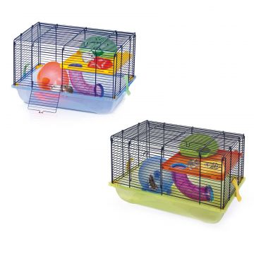 IMAC Cuşcă pentru hamsteri Criceti 9, 45x30,5x29cm, Albastru/Verde