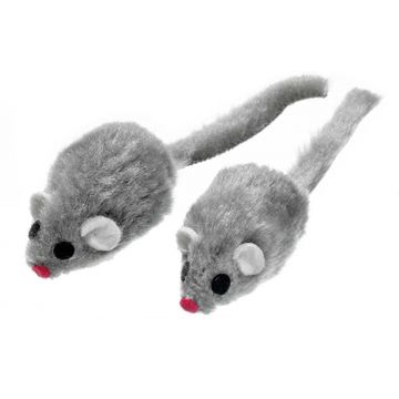 OUTLET FLAMINGO Jucărie pentru pisici Şoricel din pluş, cu clopoţel, 5cm