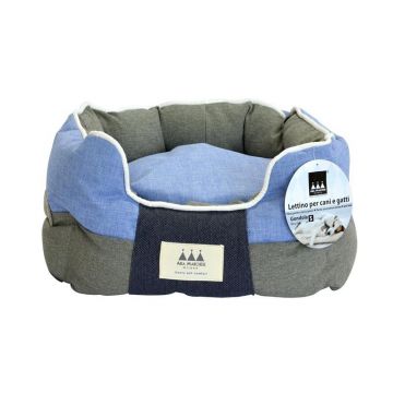 Pat caini si pisici, Aria Marchese Gondola Bleu/ Gri, L 75x60x25 cm