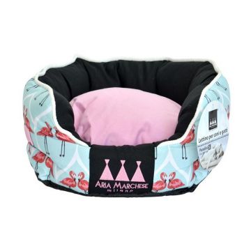 Pat caini si pisici, Aria Marchese Paradiso Bleu/ Flamingo, L 68x60x25 cm