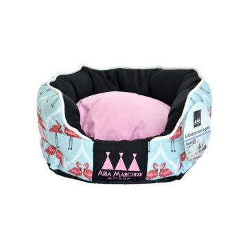 Pat caini si pisici, Aria Marchese Paradiso Bleu/ Flamingo, M 58x50x25 cm