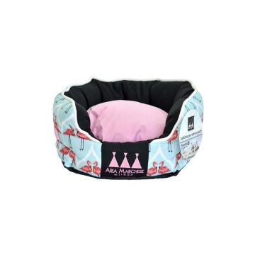 Pat caini si pisici, Aria Marchese Paradiso Bleu/ Flamingo, S 48x40x25 cm