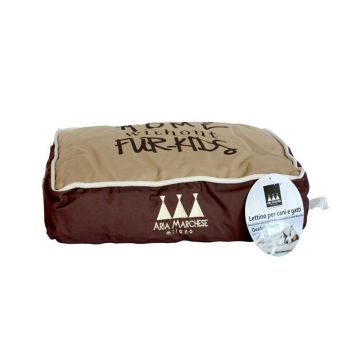 Pat caini si pisici, Aria Marchese Quadrilo Parole Bej/ Maro, L 91x58x10 cm